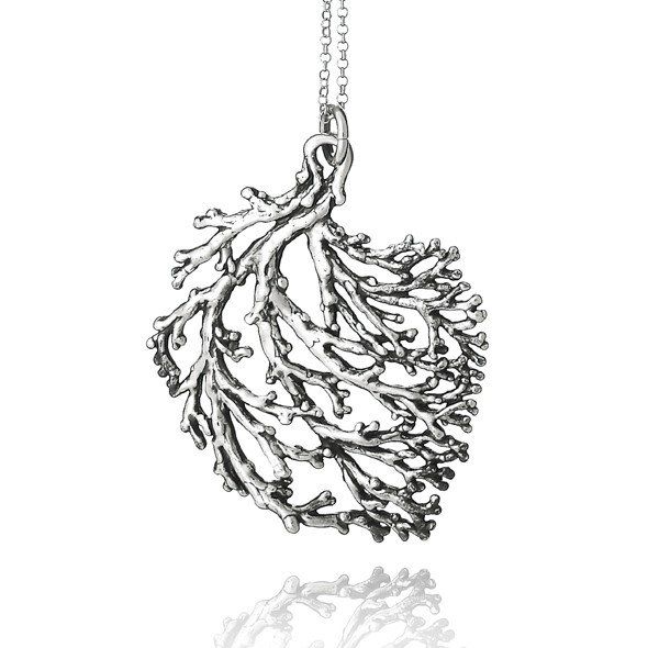 CORAL NECKLACE תליון כסף