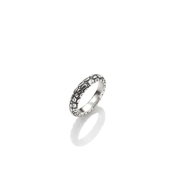 CROCO MINI RING טבעת כסף