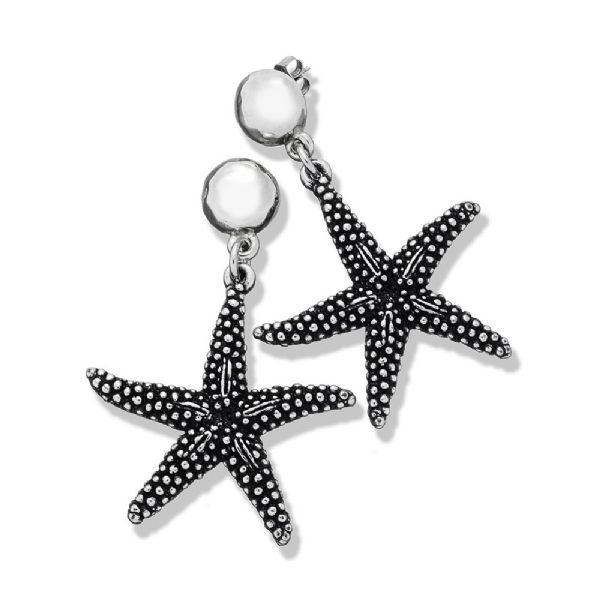 STARFISH PENDANT EARRINGS עגילים כסף