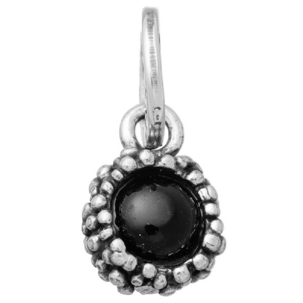 BLACK ONYX PERLAGE CHARM