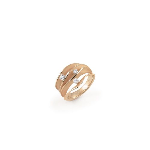 טבעת זהב צהוב עם יהלומים DUNE ORANGE APRICOT GOLD RING