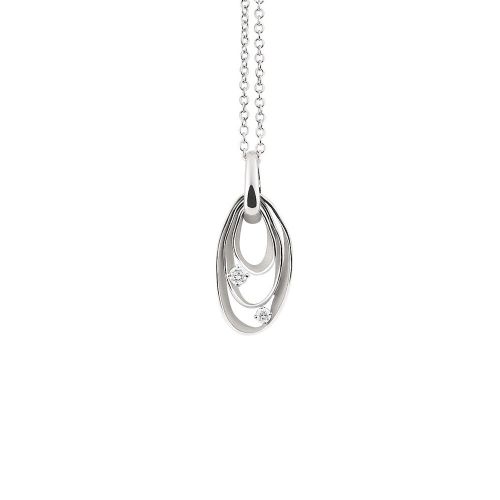 תליון זהב לבן עם יהלומים DUNE WHITE ICE GOLD PENDANT