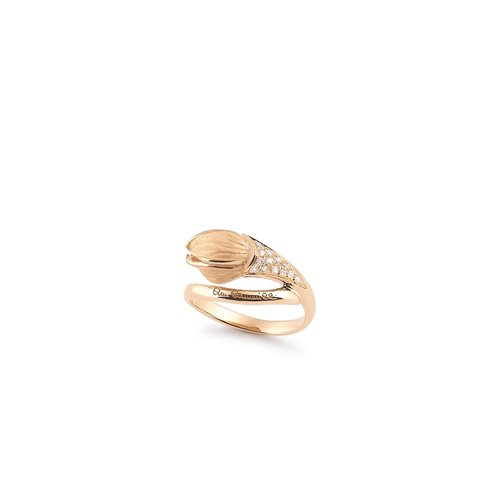 RING TULIPANI GAN1085J טבעת זהב צהוב עם יהלומים