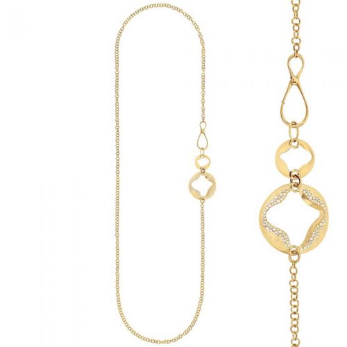 ANNIVERSARY100  NECKLACE WITH DIAMONDS שרשרת זהב צהוב