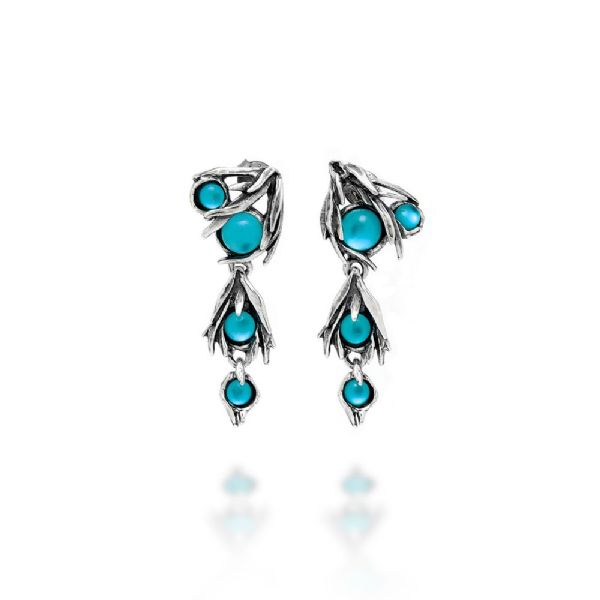 POSIDONIA DROP EARRINGS עגילים כסף