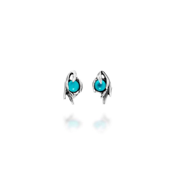 POSIDONIA BUTTON EARRINGS עגילים כסף