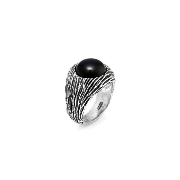ONYX SCRATCH RING טבעת כסף