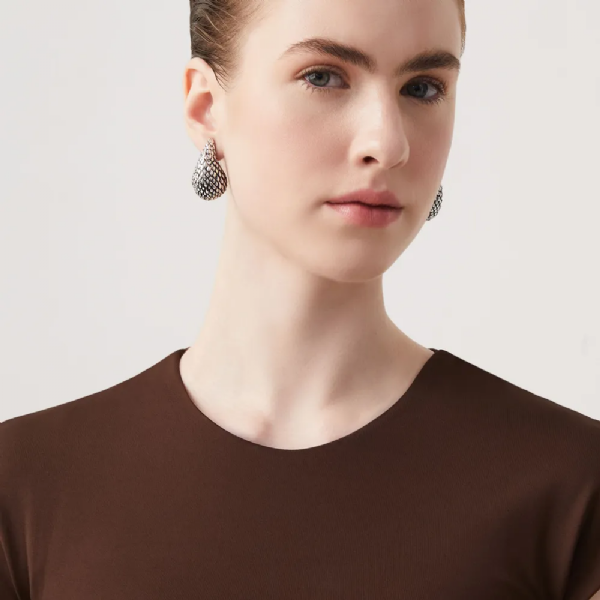 SNAKE DROPLET EARRINGS עגילים כסף