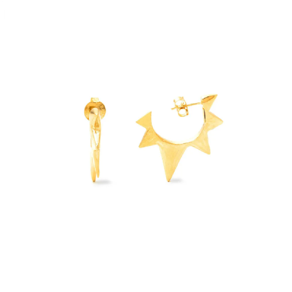 ROCK STAR EARRINGS GOLD-PLATED עגילים כסף