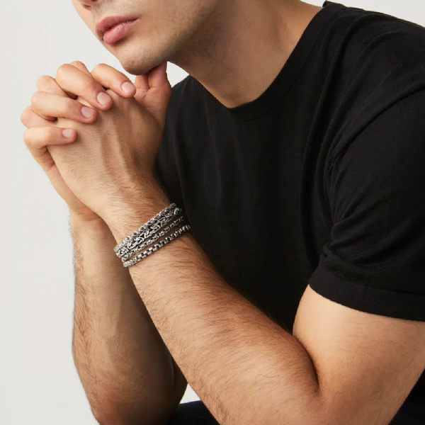 SQUARED BYZANTINE SMALL BRACELET צמיד כסף