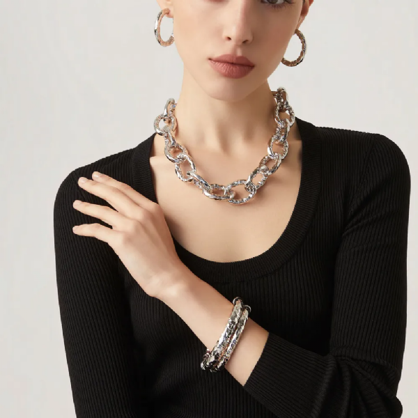 STONE MEDIUM BANGLE צמיד כסף