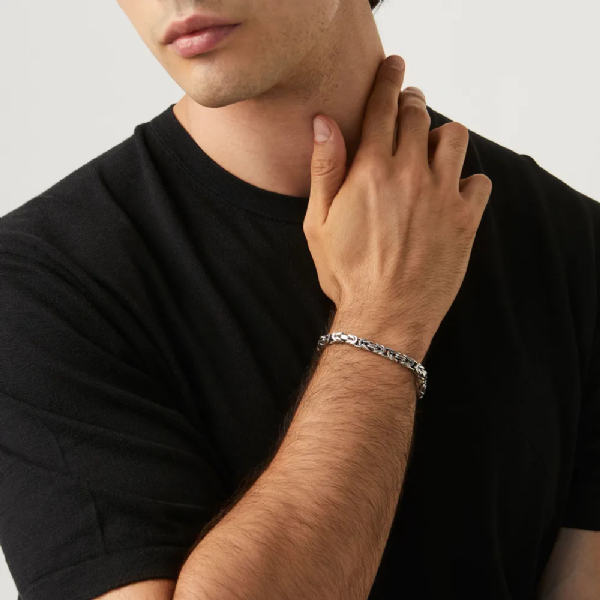 SQUARED BYZANTINE BRACELET צמיד כסף