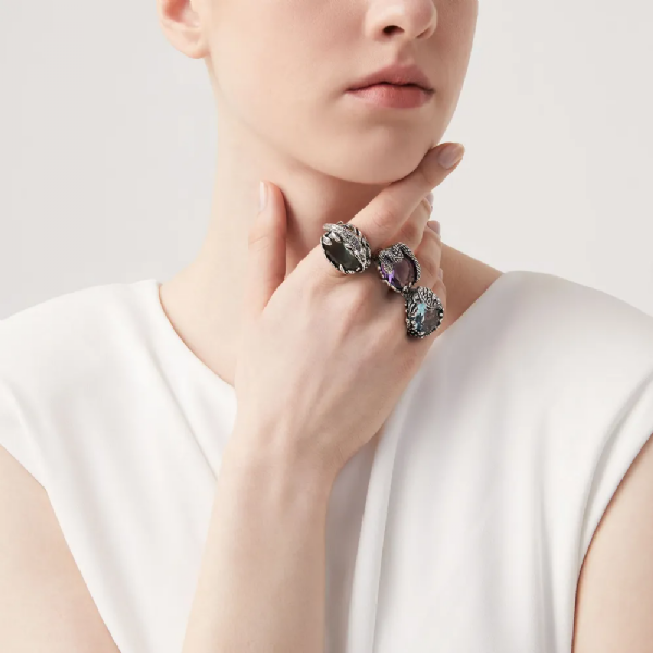 COLOR SEA TURTLE RING טבעת כסף