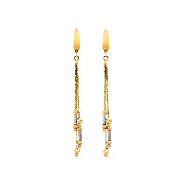 Gold Chain Earrings עגילי זהב צהוב