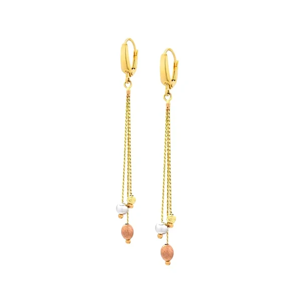 Gold Chain Earrings עגילי זהב צהוב