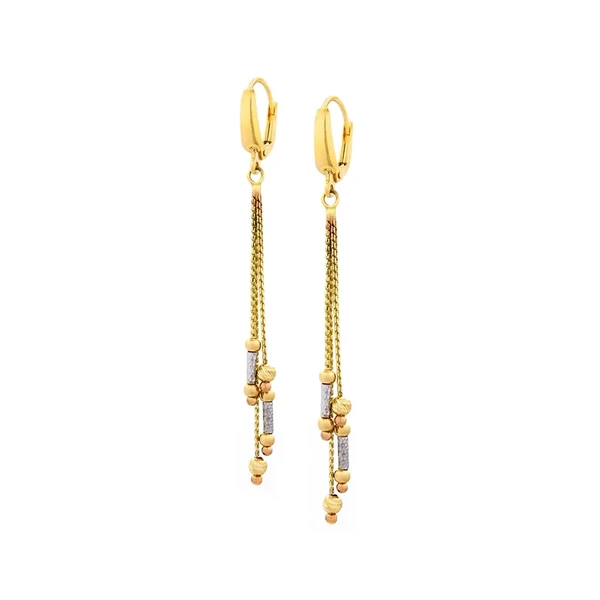 Gold Chain Earrings עגילי זהב צהוב