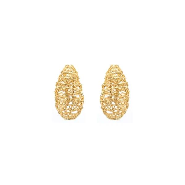 Gold Shaped Earrings עגילי זהב צהוב