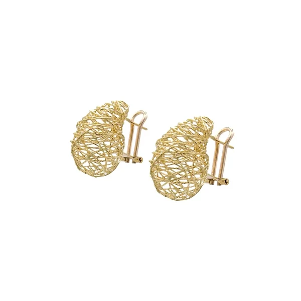 Gold Shaped Earrings עגילי זהב צהוב