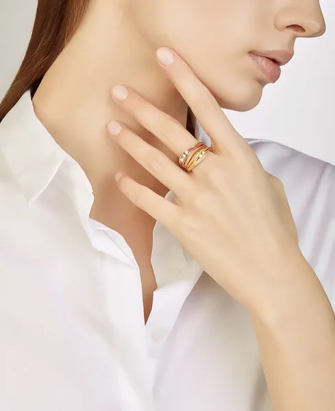 RING DUNE טבעת זהב לבן