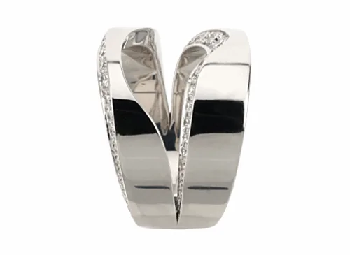 ANNIVERSARY100 RING טבעת זהב לבן עם יהלומים