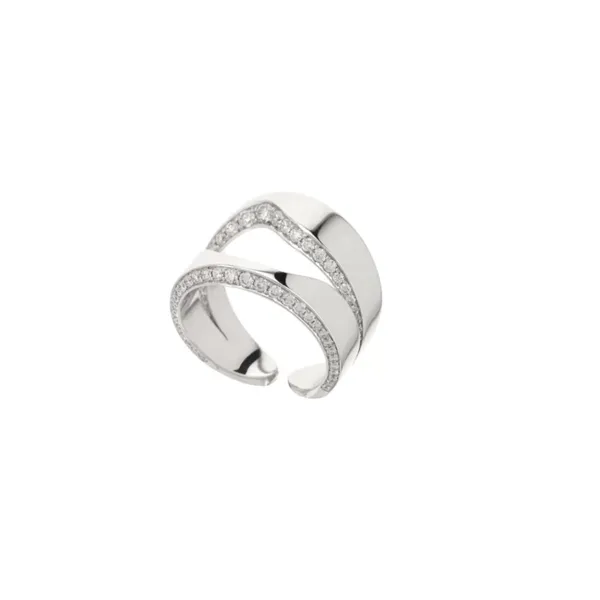 ANNIVERSARY100 RING טבעת זהב לבן עם יהלומים