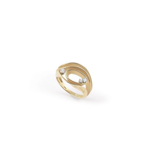 DUNE RING WITH DIAMONDS GAN1914U טבעת זהב צהוב עם יהלומים