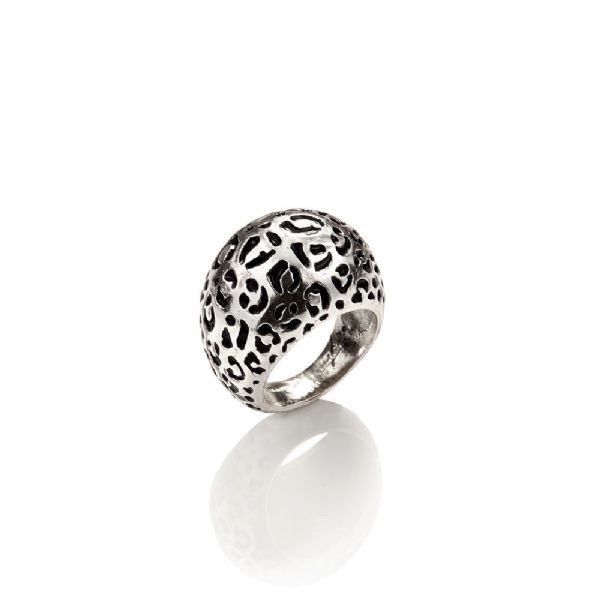 LEOPARD DOME RING טבעת כסף