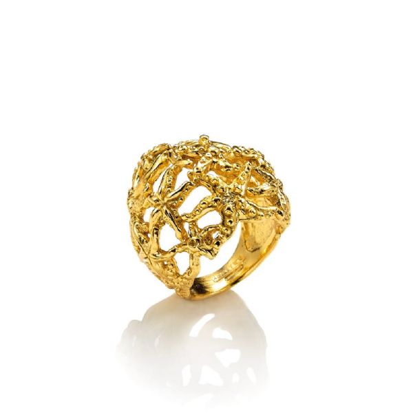 MARINE RING GOLDPLATED טבעת כסף
