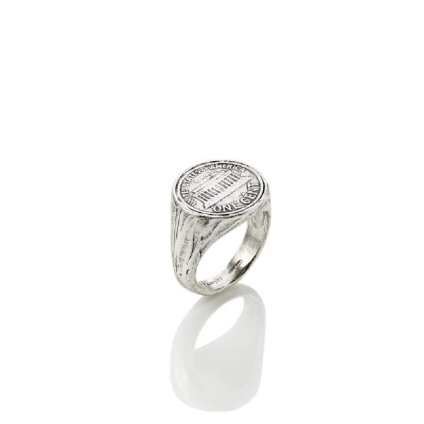 ONE CENT CHEVALIER RING טבעת כסף