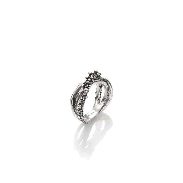 PETIT PERLAGE SMALL RING טבעת כסף