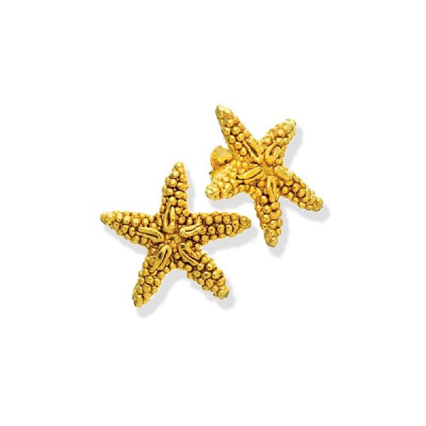 MARINE MINI GOLDPLATED EARRINGS עגילים כסף