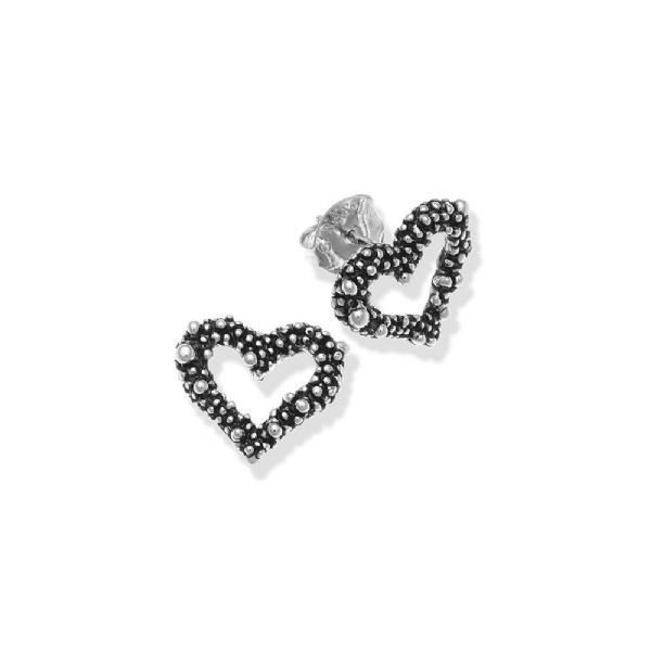 PERLAGE HEART EARRINGS עגילים כסף