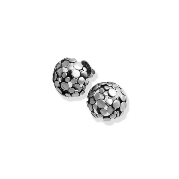 PAILLETTES BUTTON EARRINGS עגילים כסף