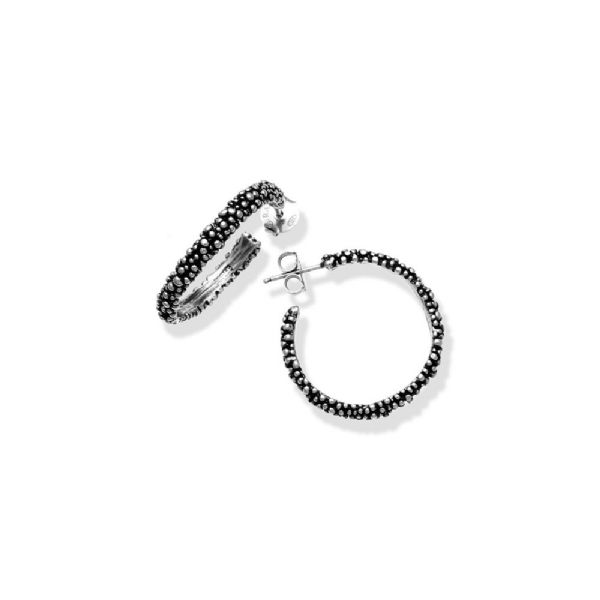 PERLAGE MEDIUM HOOP EARRINGS עגילים כסף