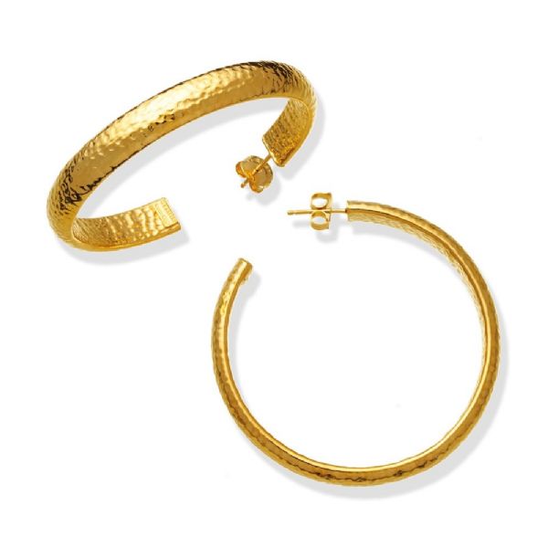 MOON BOWL BIG EARRINGS GOLDPLATED עגילים כסף