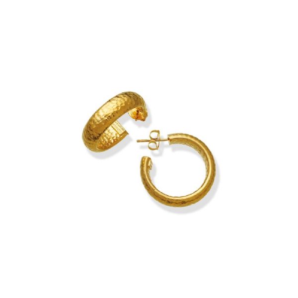 MOON BOWL MINI EARRINGS GOLDPLATED עגילים כסף