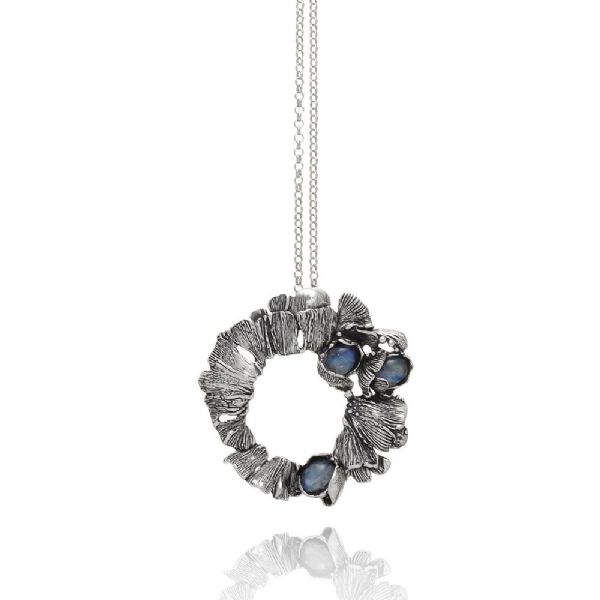 MOON FLOWER PENDANT שרשרת כסף