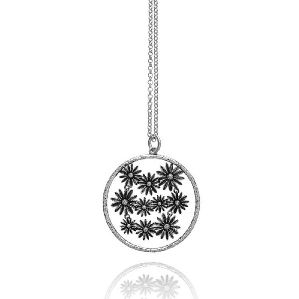DAISIES CIRCLE PENDANT תליון כסף
