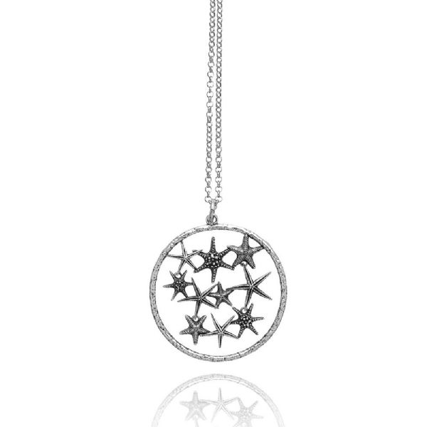SEASTARS CIRCLE PENDANT תליון כסף