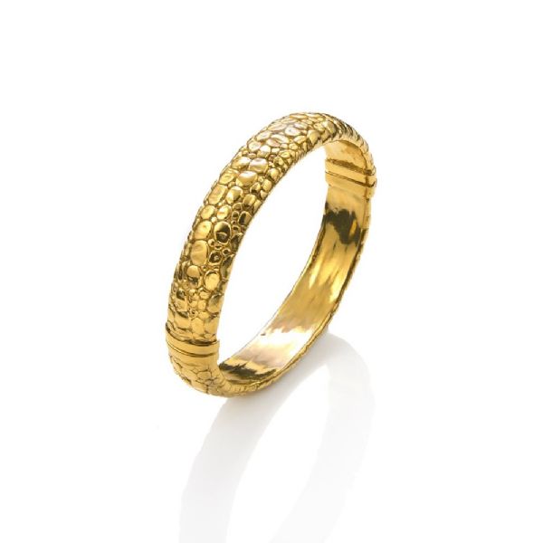 BANGLE MOON GOLDEN CROCODILE צמיד כסף ציפוי זהב