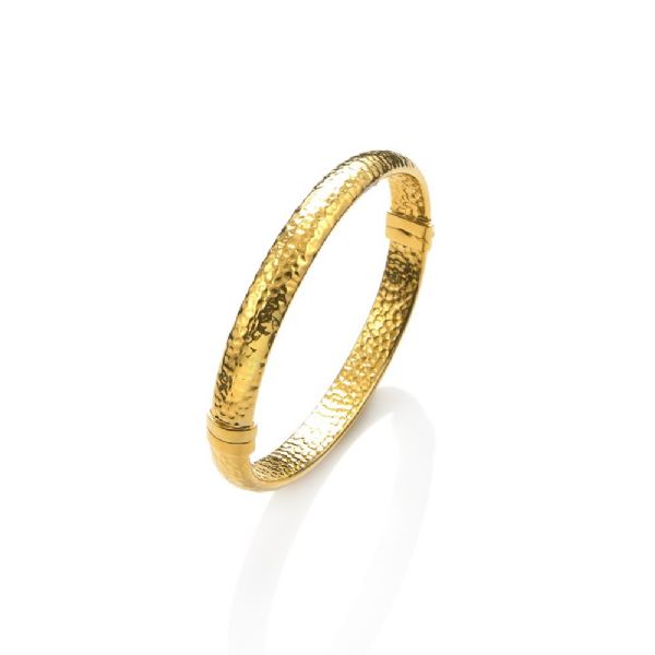 BANGLE MOON BOWL MEDIUM GOLDPLATED צמיד כסף
