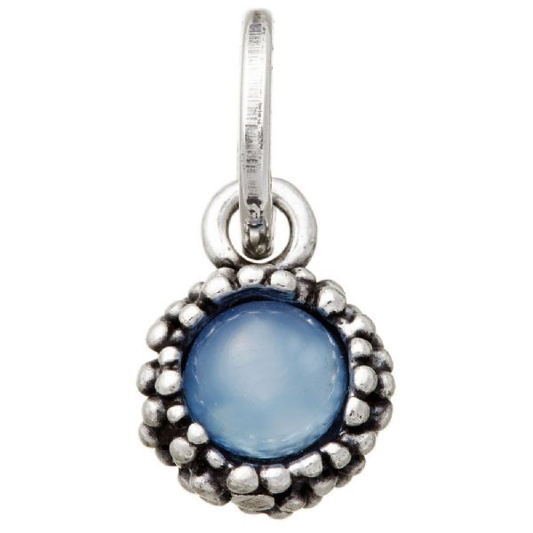 BLUE AGATE PERLAGE CHARM