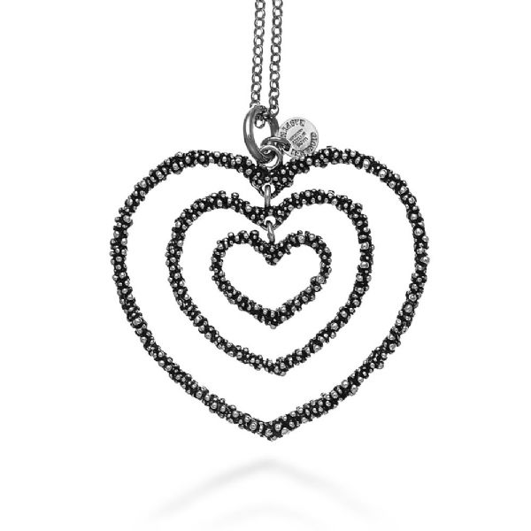 LABYRINTH HEARTS PENDANT תליון כסף
