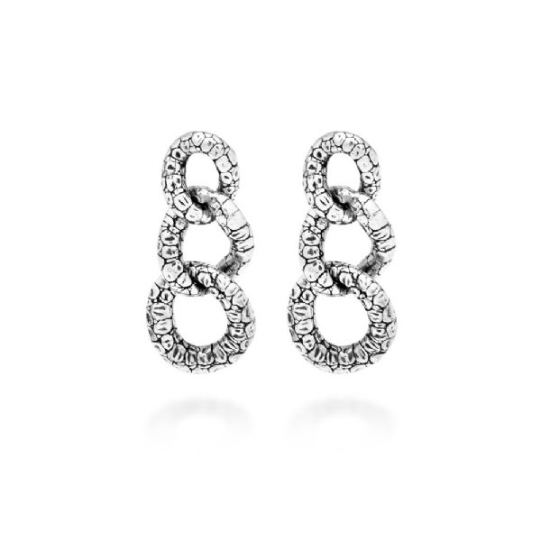 CROCO LONG EARRINGS עגילים כסף