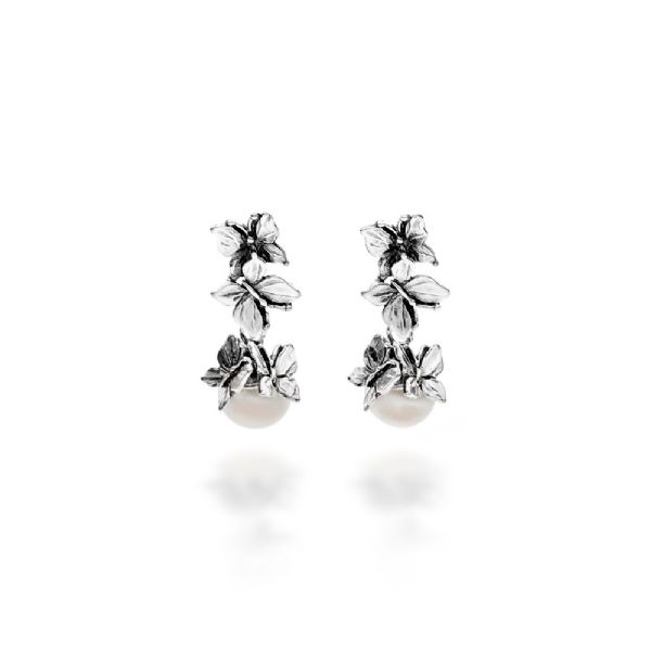 BUTTERFLIES DROP EARRINGS עגילים כסף