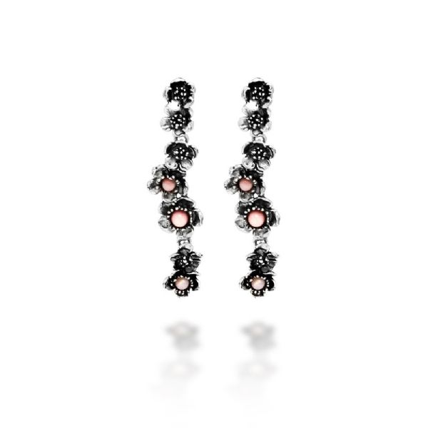 WILD ROSE LONG EARRINGS עגילים כסף
