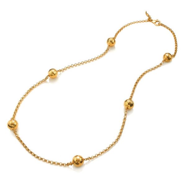 SUPER BOWL SPHERES LONGUETTE GOLDPLATED שרשרת כסף