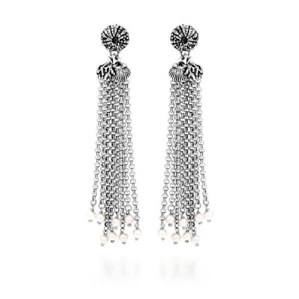 SICILY LONG EARRINGS עגילים כסף