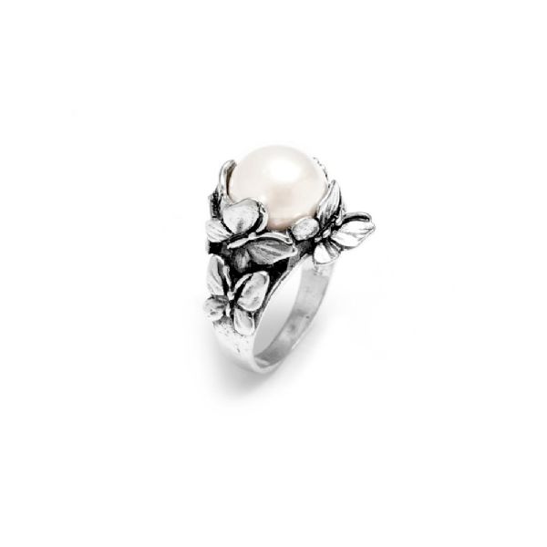 BUTTERFLIES DROP RING טבעת כסף