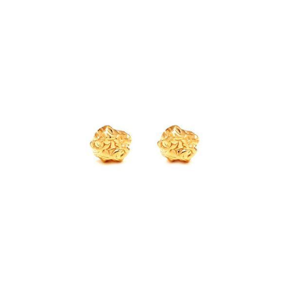 GOLDPLATED PETRA BUTTON EARRINGS עגילים כסף